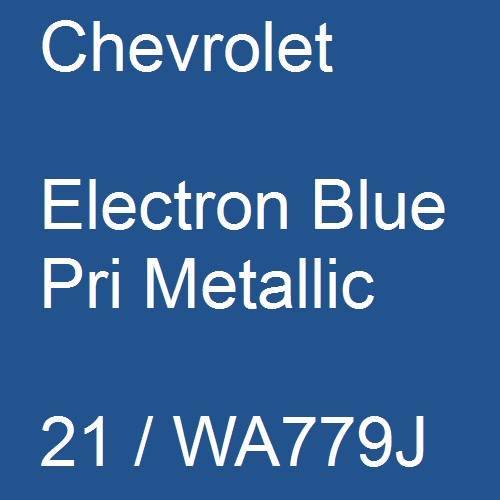 Chevrolet, Electron Blue Pri Metallic, 21 / WA779J.